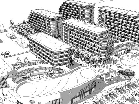 Homes and care center -A15 3D Модель
