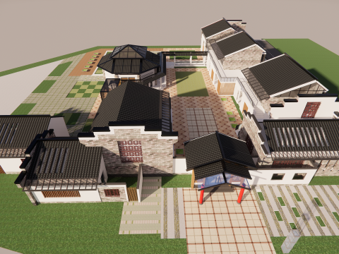Homes and care center -A16 3D-Modell