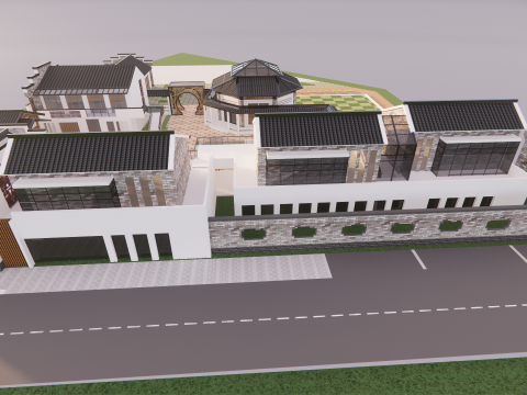Homes and care center -A16 3D-Modell