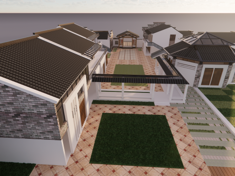 Homes and care center -A16 3D-Modell
