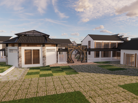 Homes and care center -A16 3D-Modell