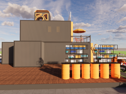Container coffee shop-1 Modelo 3D