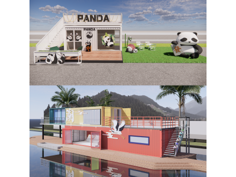 Container coffee shop-2 3D Модель