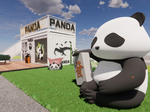 Container coffee shop-2 3D Model