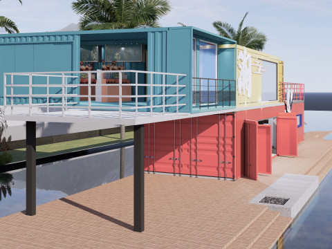 Container coffee shop-2 Modèle 3D