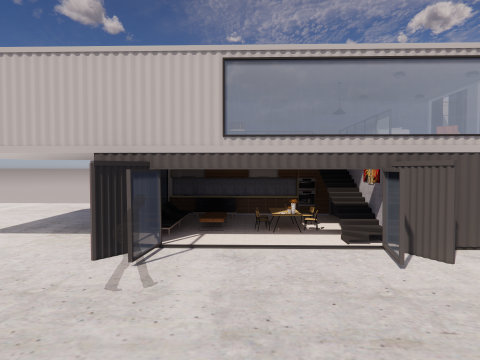 Container coffee shop-3 3D 模型