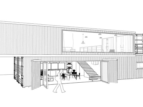 Container coffee shop-3 3D 模型