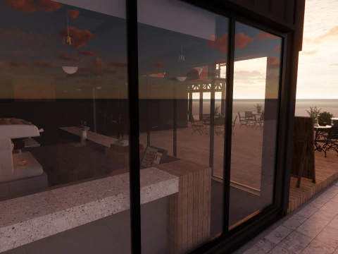 Container coffee shop-4 3D Model