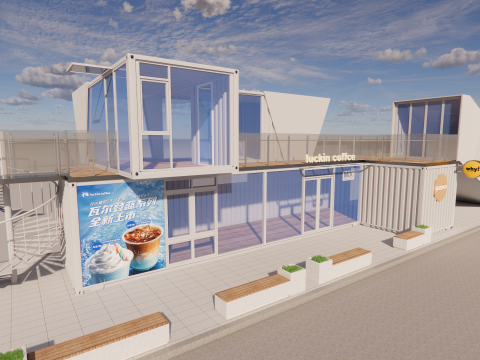Container coffee shop-4 3Dモデル