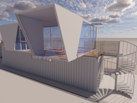 Container coffee shop-4 3Dモデル
