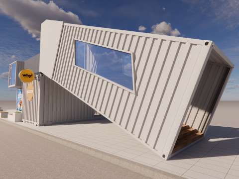 Container coffee shop-4 3Dモデル