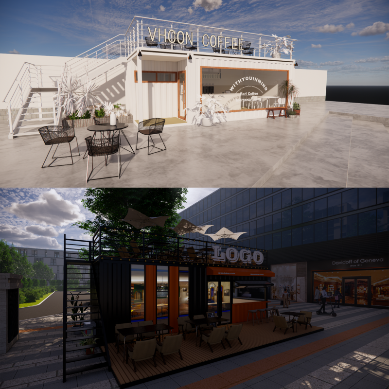 Container coffee shop-5 3Dモデル .c4d .max .obj .3ds .fbx .stl .blend