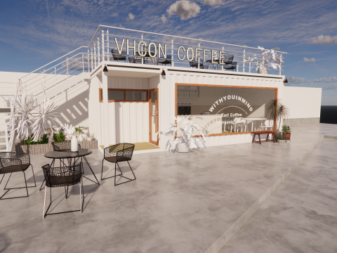 Container coffee shop-5 3Dモデル