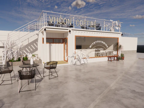 Container coffee shop-5 3D Model