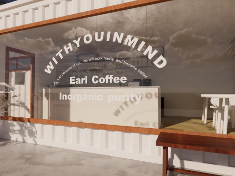 Container coffee shop-5 3D Model