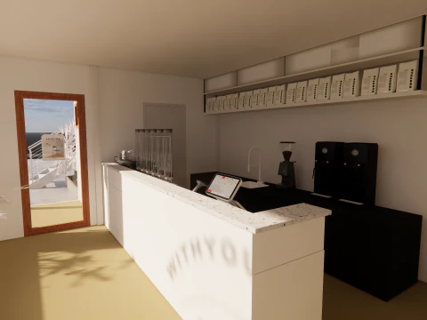 Container coffee shop-5 3D Model