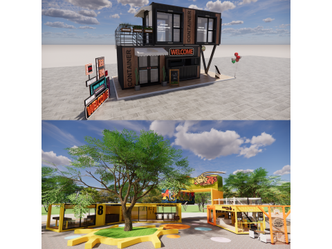 Container coffee shop-6 3D 모델