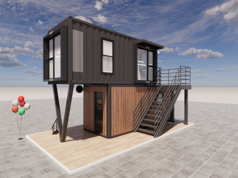 Container coffee shop-6 3D Модель