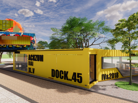Container coffee shop-6 3D Модель