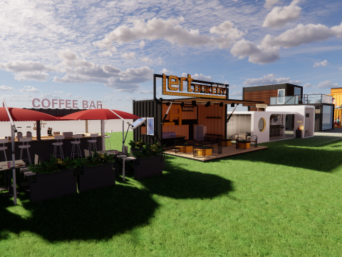 Container coffee shop-7 3D Модель