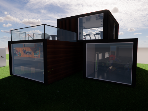 Container coffee shop-7 3D Модель