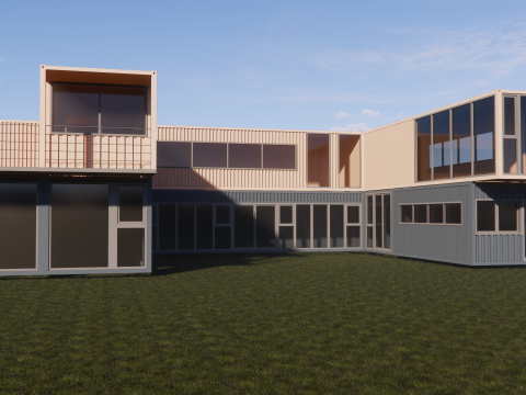 Container coffee shop-8 3D Model