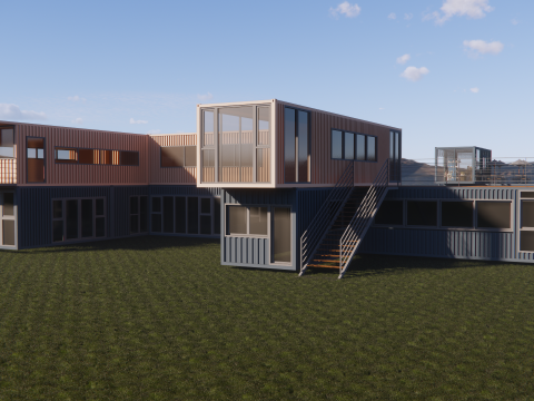 Container coffee shop-8 3D Model