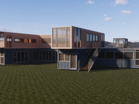 Container coffee shop-8 3D Model