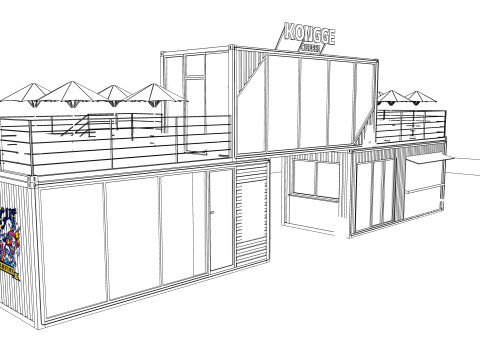 Container coffee shop-8 3D Model