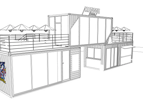 Container coffee shop-8 3D Model