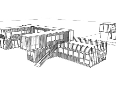 Container coffee shop-8 3D Model