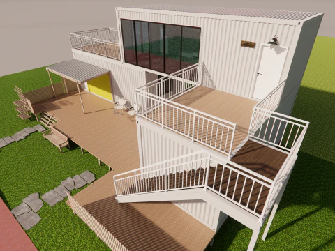 Container coffee shop-9 3D Model