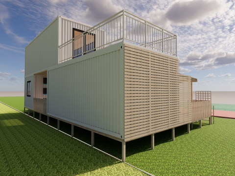 Container coffee shop-9 3D Model