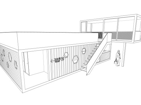 Container coffee shop-9 3D Model