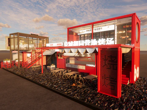 Container coffee shop-10 3D Model