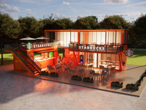 Container coffee shop-10 3D Модель