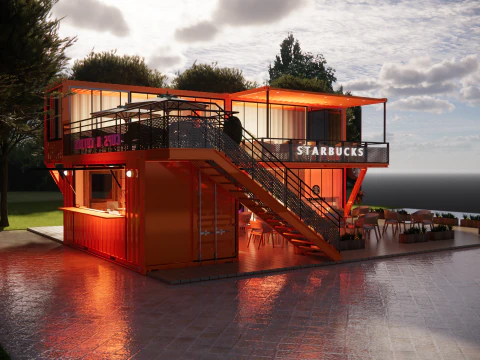 Container coffee shop-10 3D Model