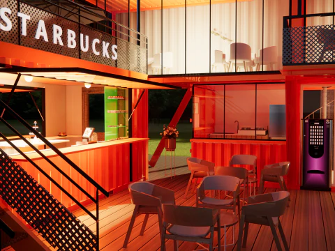 Container coffee shop-10 3D Model