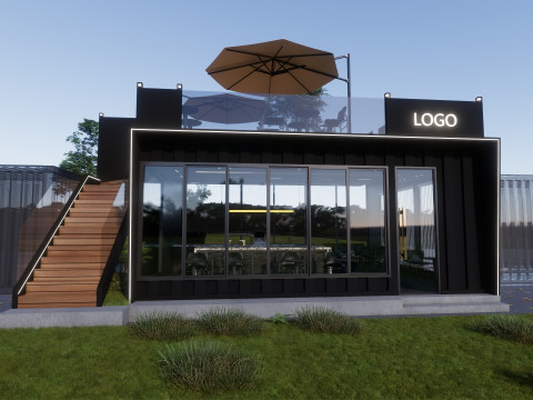 Container coffee shop-11 3D मॉडल