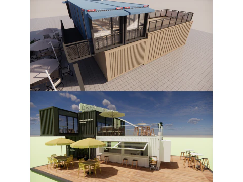 Container coffee shop-12 3D Model