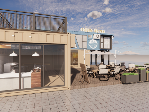 Container coffee shop-12 Modello 3D