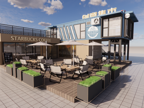 Container coffee shop-12 Modello 3D