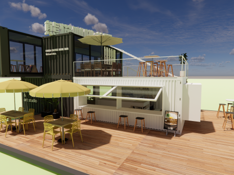 Container coffee shop-12 Modello 3D