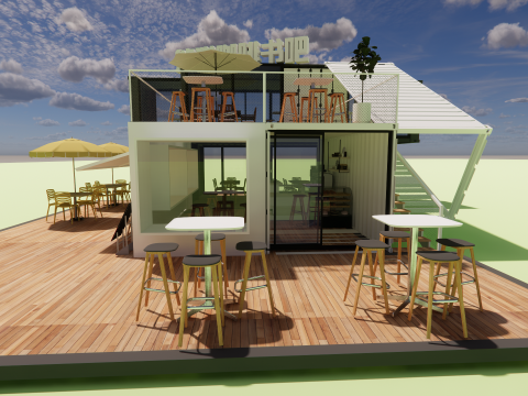 Container coffee shop-12 Modello 3D