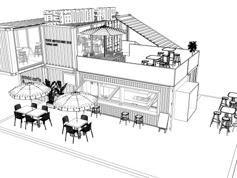Container coffee shop-12 Modello 3D