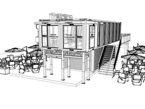 Container coffee shop-12 Modello 3D