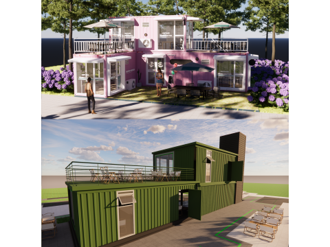 Container coffee shop-13 3D Model
