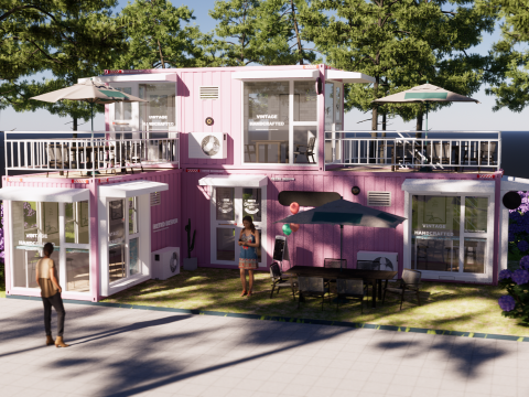 Container coffee shop-13 Model 3D