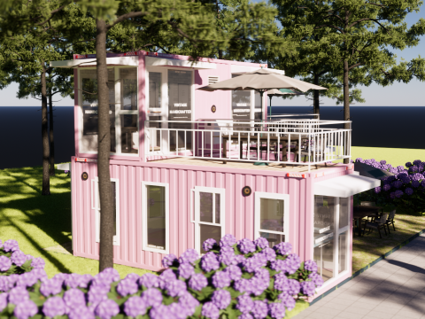 Container coffee shop-13 Model 3D