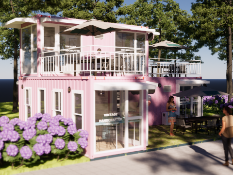 Container coffee shop-13 Model 3D